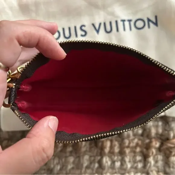 Louis Vuitton mini Pochette accessories Damier Ebene print - Picture 7 of 11